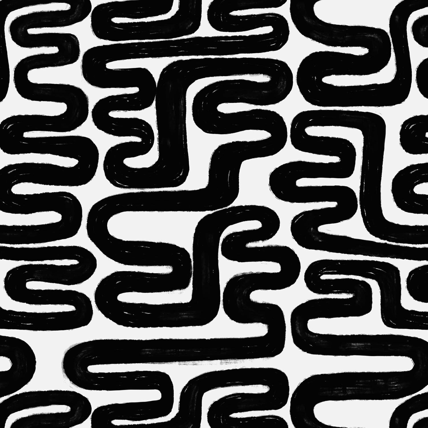 Peel and Stick Wallpaper Black and White Wall Paper Modern Geometric Self-Adhesive Removable Contact Paper Thicken Waterproof Easy to Clean Decorative for Bedroom Bathroom Film 17.3in x394in | Amazon (US)