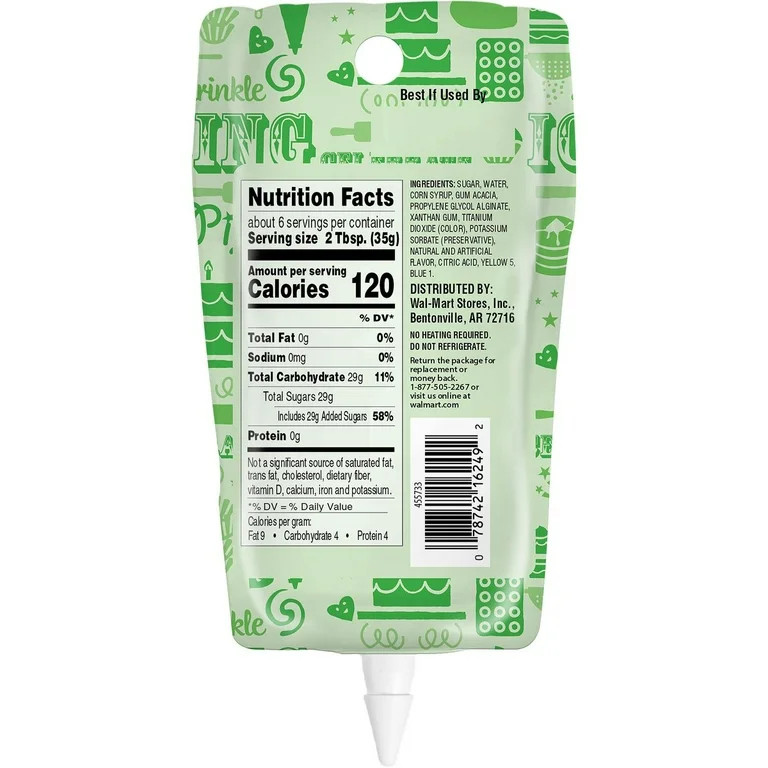 Great Value Cookie Icing, Green, 7 oz | Walmart (US)