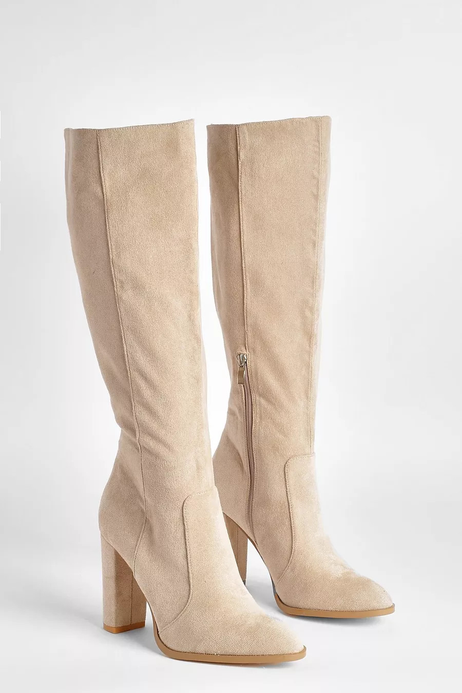 Round Toe Knee High Boots | Boohoo.com (UK & IE)