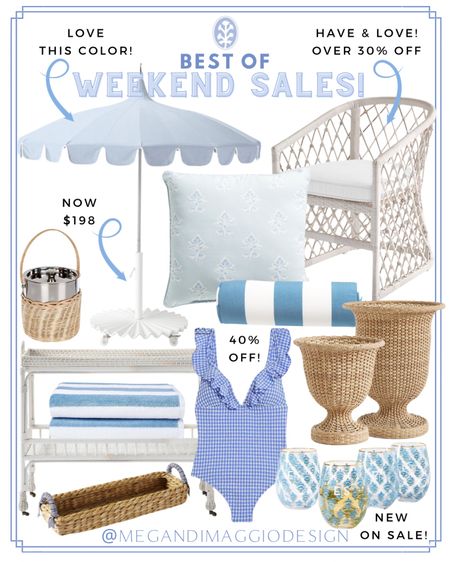 Best of weekend sales roundups coming at ya! Starting with these patio season sales picks! 😍🙌🏻☀️

These Serena & Lily pieces are all over 30% OFF!! Plus this clam umbrella stand is a favorite and now under $200!! 🤯🙌🏻And love these new outdoor wicker planters that are now on sale!! Plus I have and love this seersucker gingham one piece swimsuit, and love this new outdoor block print pillow 🤍

#LTKsalealert #LTKhome #LTKSeasonal