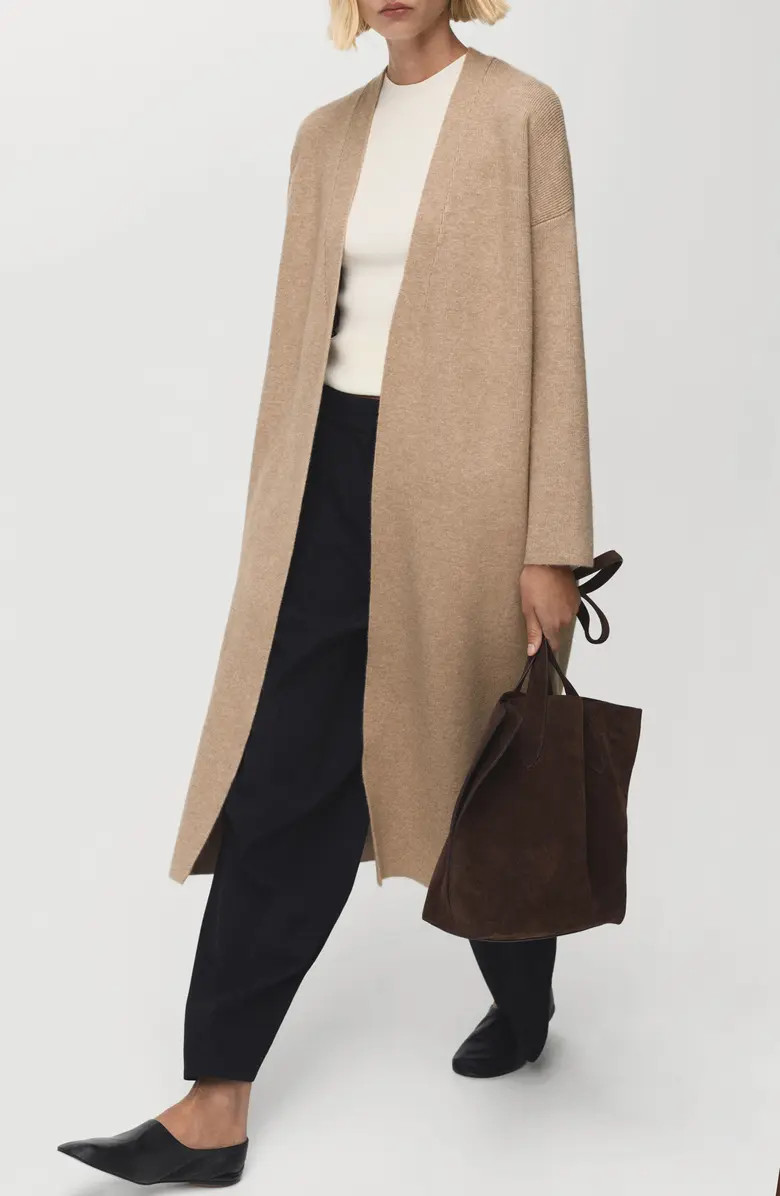 MANGO Long Sweater Coat | Nordstrom | Nordstrom