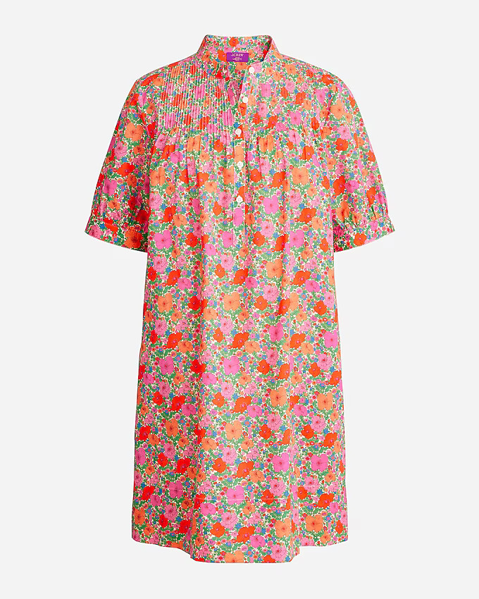 Short-sleeve mini shirtdress in Liberty® Meadow Song fabric | J. Crew US