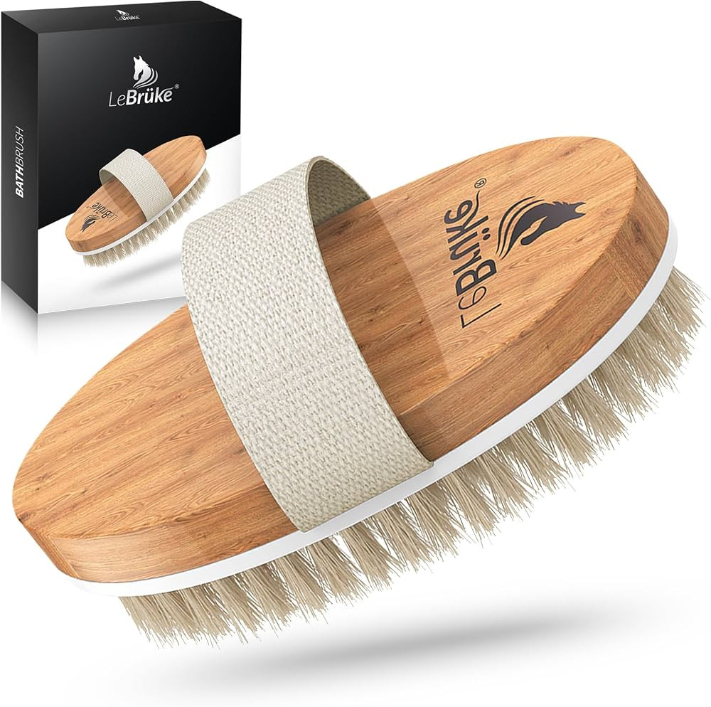 Dry Brush Bath Brush - With Practical Storage Bag - Perfect for Removing Dead Skin - Exfoliating ... | Amazon (DE)
