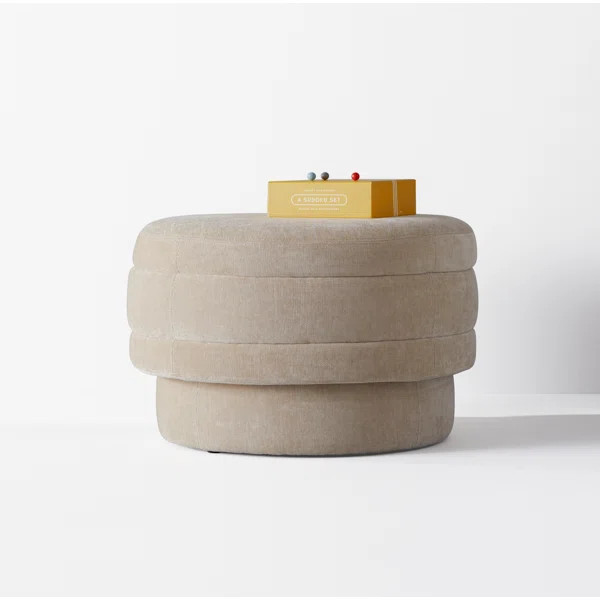 Noa 25.59" Wide Round Footstool Ottoman | Wayfair North America