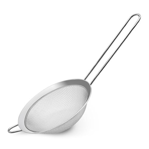 D Fine Mesh Strainer Stainless Steel Sieve Sifter with Handle -Small Metal Strainer for Mini Sifter for Flour Kitchen Baking 5.5-Inch | Amazon (US)