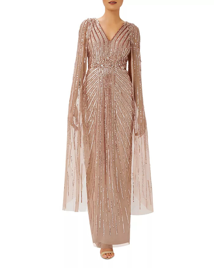 Beaded Cape Gown | Bloomingdale's (US)