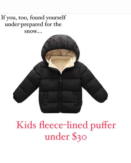 Kids winter gear
Puffer coat 
Fleece-lined coat 


#LTKsalealert #LTKunder50 #LTKkids