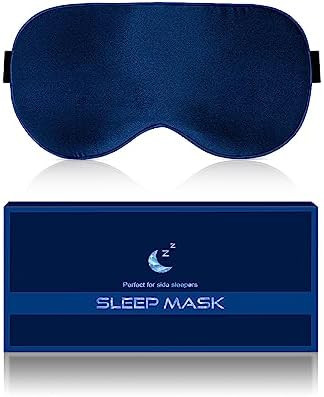 Silk Eye Mask for Sleeping - Soft Breathable Organic Natural Mulberry Silk Fabric Blackout Sleep ... | Amazon (US)