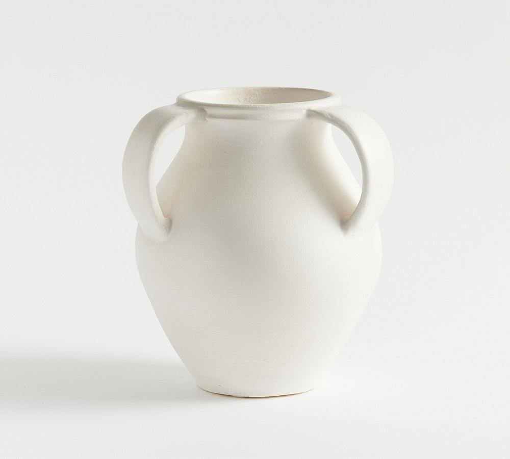 Joshua Ceramic Vase, Medium, White | Pottery Barn (US)