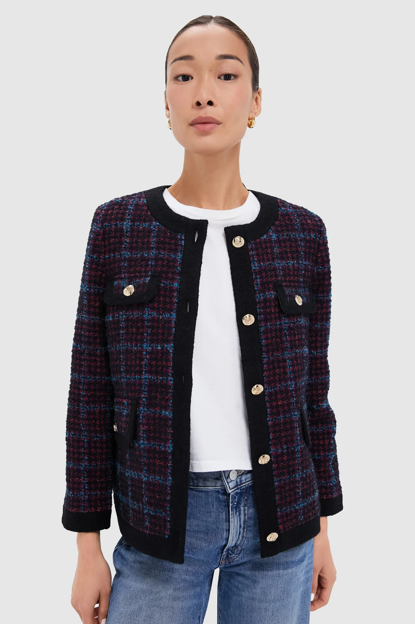 Multi Lydia Tweed Jacket | Tuckernuck (US)