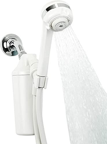 Aquasana Filtered Shower Head - WaterSense Certified w/ Handheld Wand - Reduces Over 90% of Chlorine from Hard Water - Carbon & KDF Filtration Media - Soften Skin & Hair - AQ-4105-E, White | Amazon (US)