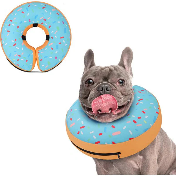 Supet Soft Inflatable Donut Dog Recovery Cone Collar, Large | Chewy
