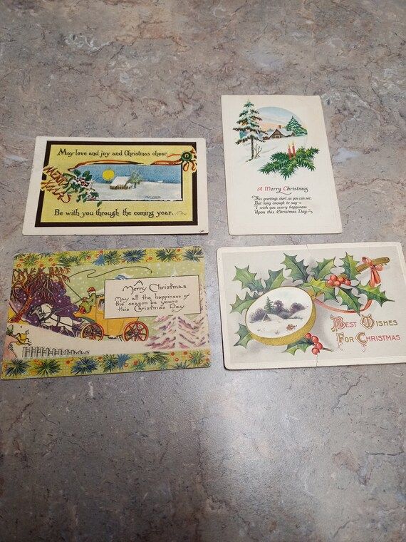Antique Christmas Postcards | Etsy Canada | Etsy (CAD)