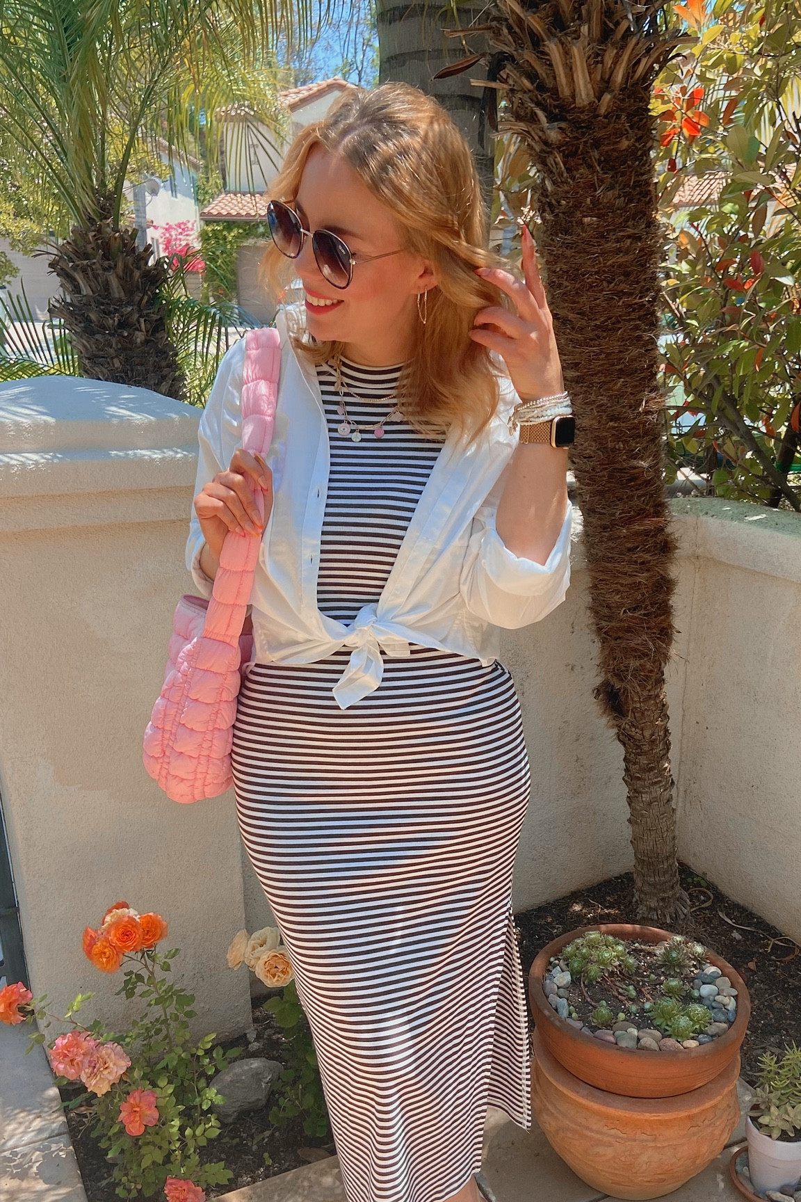 This loft dress is soft, stretchy and fits so well. Paired it here with my fave oversized white button up and some fun sandals. Wearing my true size small here. Love these kind of dresses in summer to just throw on and go. 

#LTKSeasonal #LTKOver40 #LTKStyleTip