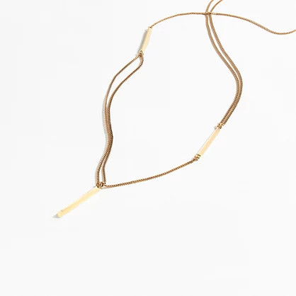 Pav&eacute; droplet necklace | J.Crew US