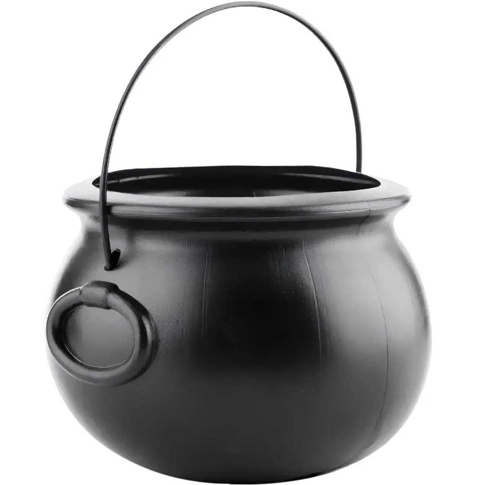 PMU 8" Black Plastic Halloween Cauldron Candy Holder Party Favors | Walmart (US)