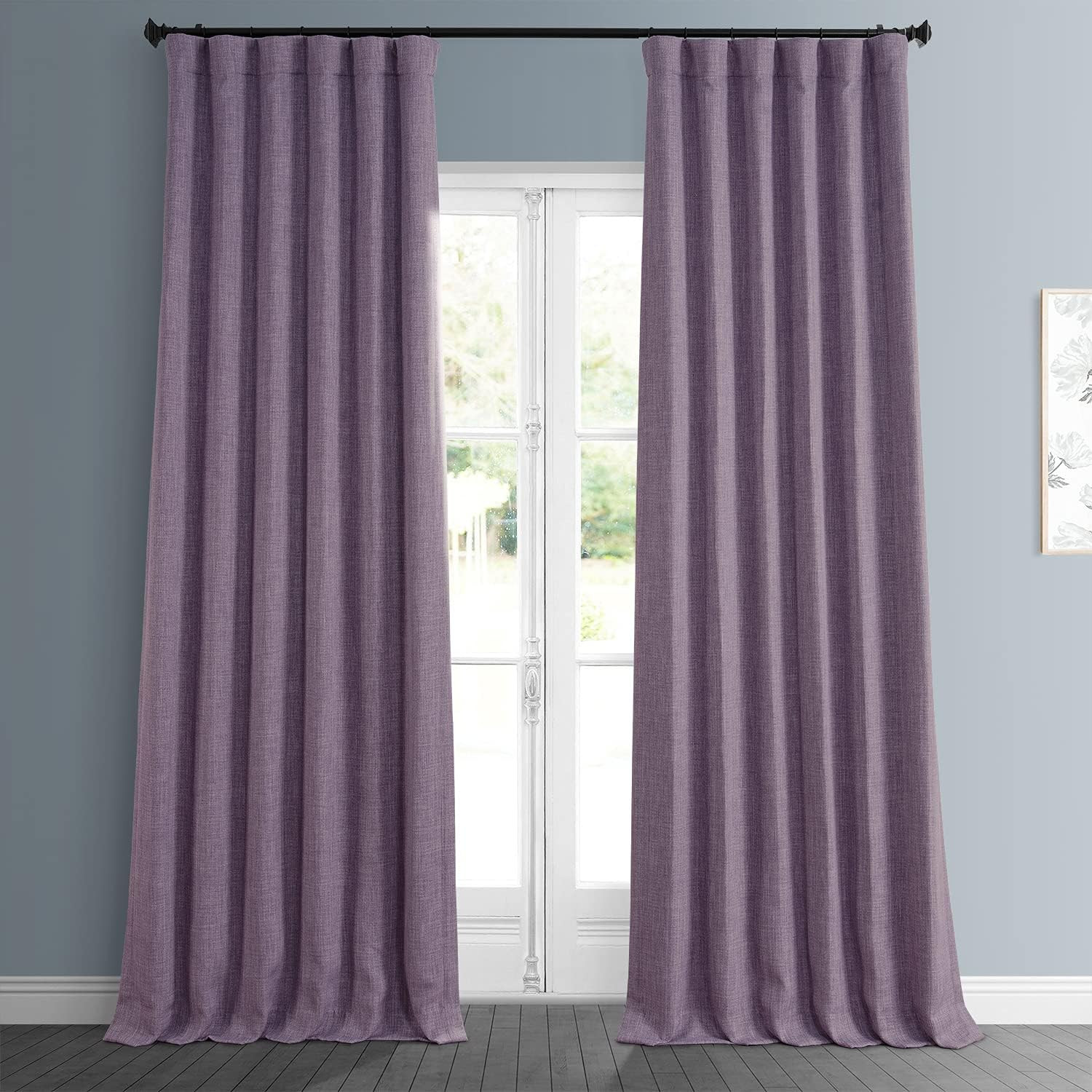 HPD Half Price Drapes Faux Linen Room Darkening Curtains for Bedroom 50 X 96, BOCH-LN18536-96 (1 ... | Amazon (US)