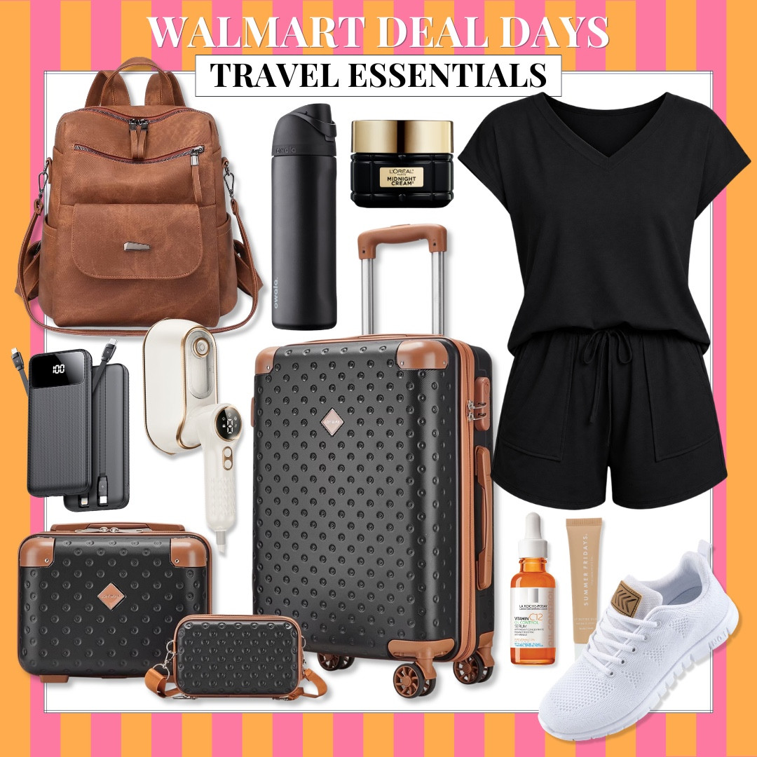 These Walmart Deal Days travel essentials make every trip so much easier. From lightweight luggage and a spacious travel backpack to comfortable sneakers, beauty favorites, and must have travel accessories, these are the pieces worth packing for your next vacation.

Travel essentials, Vacation must haves, Carry on luggage, Travel backpack, Comfortable travel outfit, Walking sneakers, Travel beauty, Portable charger, Travel accessories, Summer vacation, Walmart Deal Days, Airport outfit, audriedollins

#LTKTravel #LTKOver40 #LTKSaleAlert