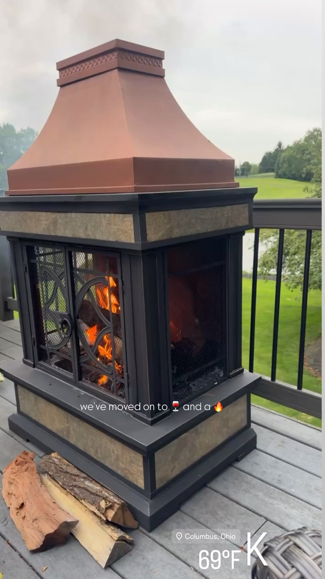 Love this wood burning fireplace. 
Puts off great heat!

#LTKSeasonal #LTKHome