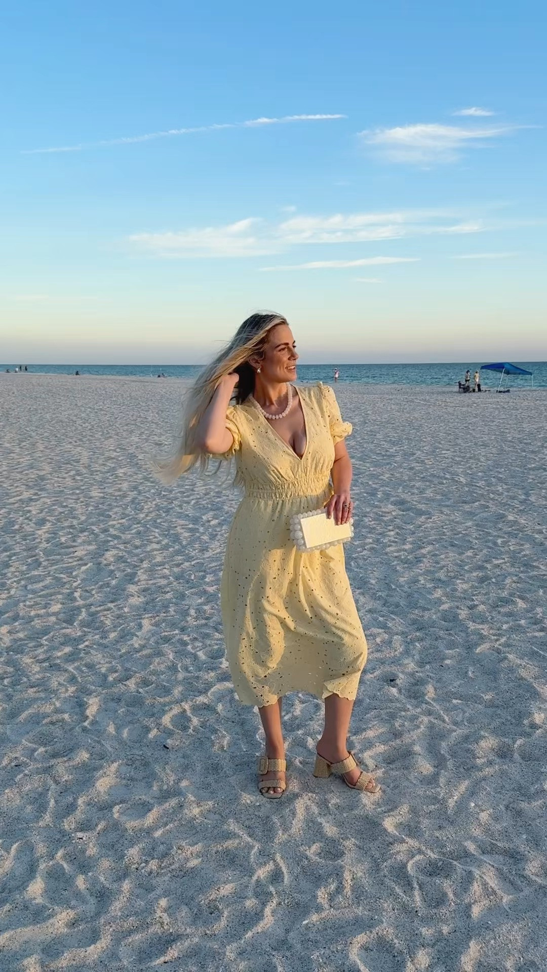 Golden hour, sushi date nights, and a Target dress that looks way more expensive than it was 💛✨🌊

This yellow eyelet dress is one of my favorite easy summer finds — perfect for beach dinners, vacation nights, sunset walks, or just pretending your life is a Nancy Meyers movie for a few hours 😂 The sandals are Tuckernuck and the accessories are Amazon ✨

Anna Maria Island sunsets will always have my heart.

GIVEAWAY DETAILS:
• Like this post
• Follow me
• Comment your dream vacation spot or favorite beach below 🌴
• Bonus entries: share to your story + comment on my recent posts daily for extra entries 🤍

Winner announced May 31st ✨

#targetstyle #targetdress #summerstyle #beachvacationstyle #annamariaisland #oldmoneystyle #coastalstyle #yellowdress #eyeletdress #tuckernuckstyle #amazonfashion #classicstyle #vacationoutfit #floridagirl #resortwear

#LTKootd #LTKdayinmylife #LTKTravel