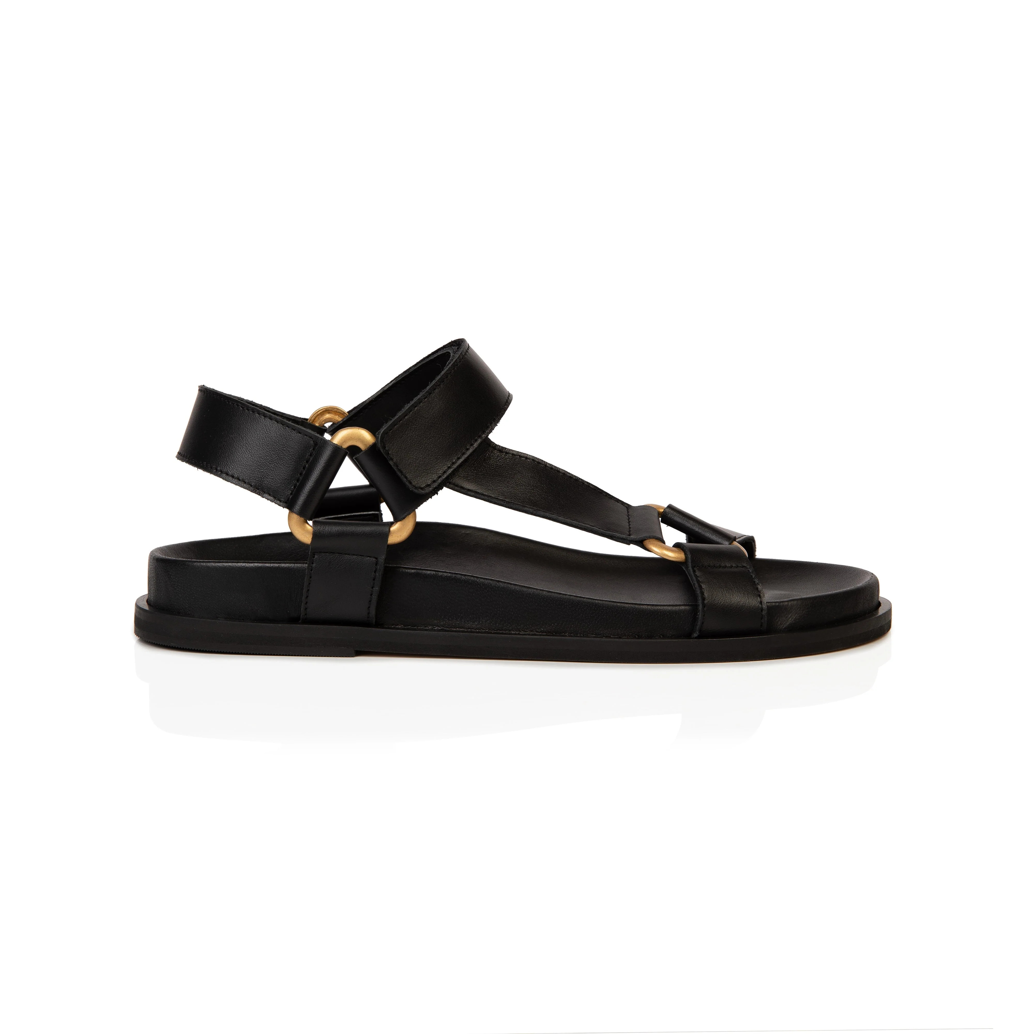 Cleo: Black Velcro Sandals from Air & Grace | Air & Grace