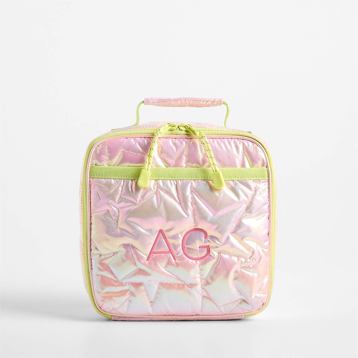 Pink Metallic Star Standard Soft Insulated Kids Lunch Box + Reviews | Crate & Kids | Crate & Barrel