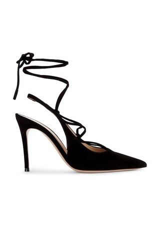 Gianvito Rossi Lace Up Pump in Black | FWRD 