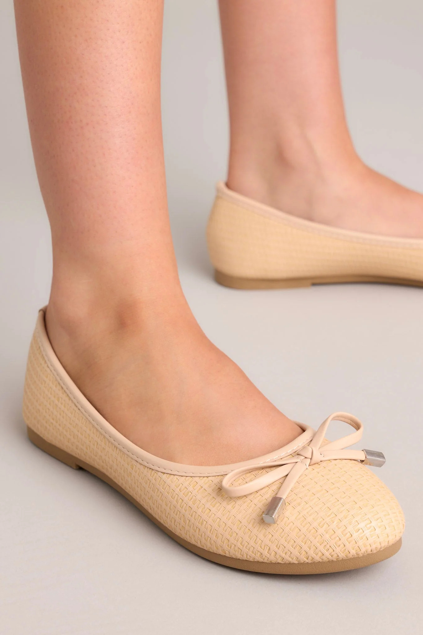 Love And Laughter Beige Ballet Flats | Red Dress