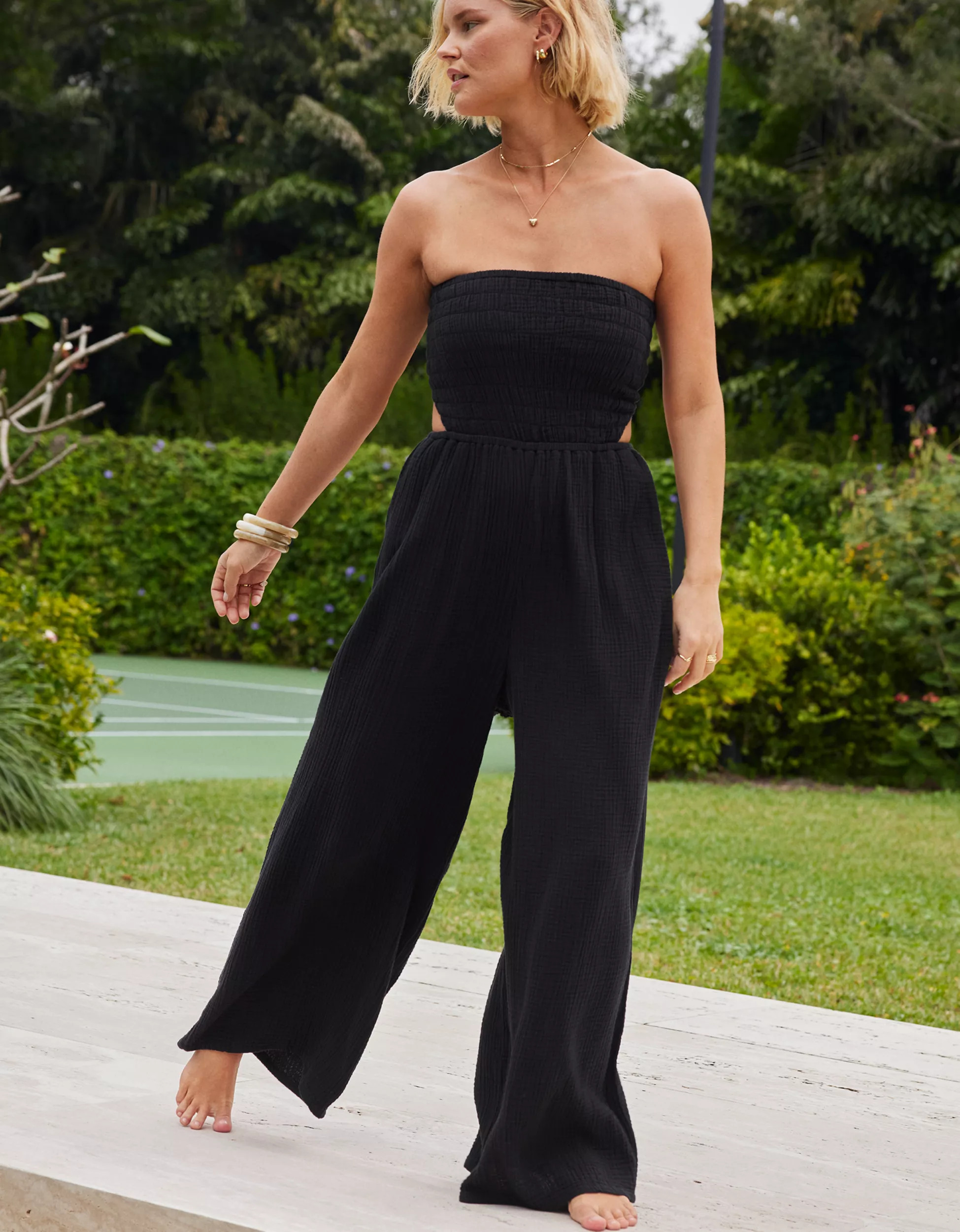 Aerie Pool-To-Party Strapless Jumpsuit | Aerie