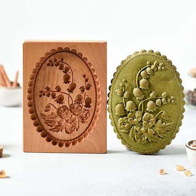 Wooden Cookie Biscuit Mold, 3D Baking Mold, Embossing Craft Decorating Baking Tool, Suitable for ... | Amazon (US)