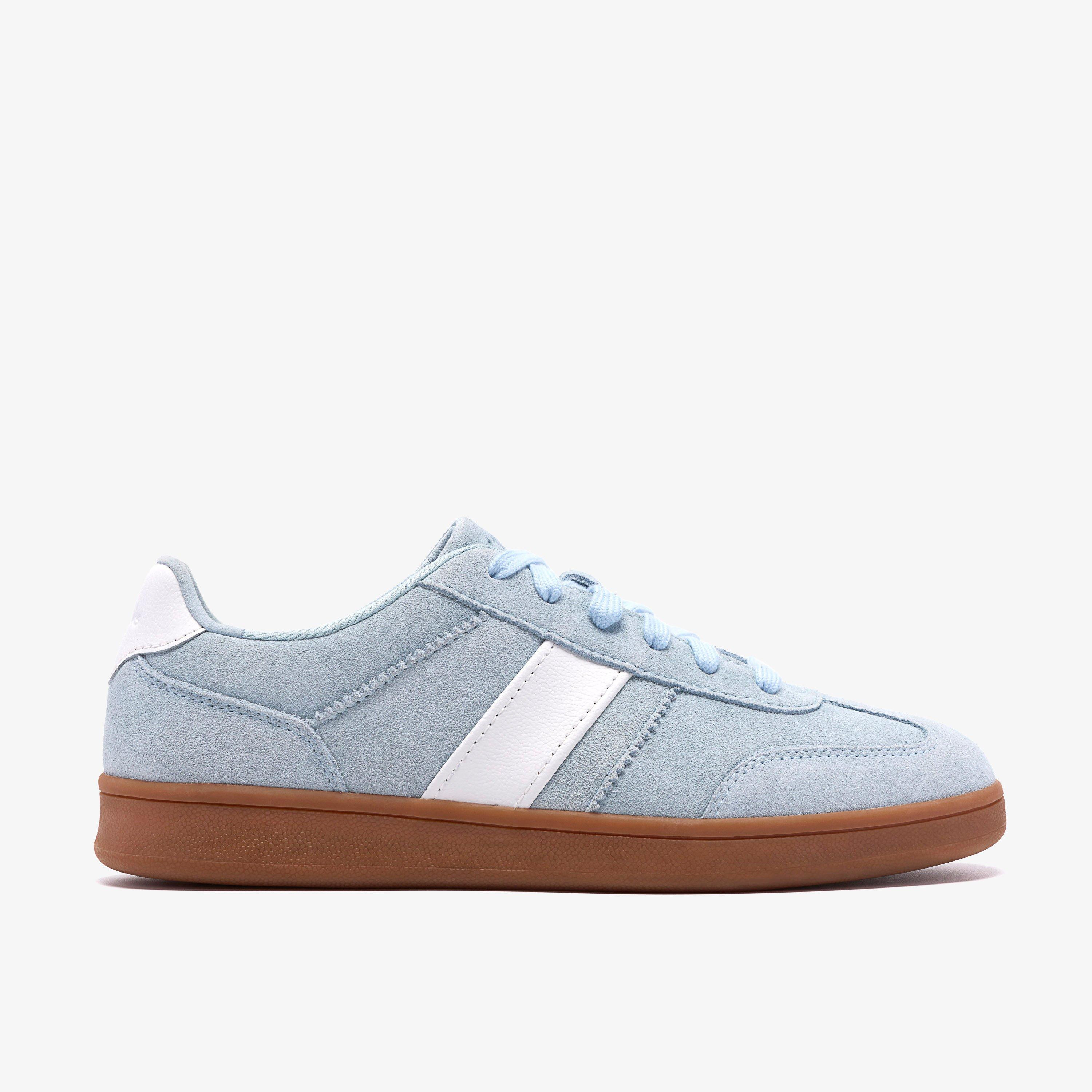 Womens Seco Speed 2 Light Blue Suede Sneakers | Clarks | Clarks (US)