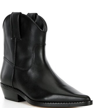 Noemie Leather Western Booties | Dillard's