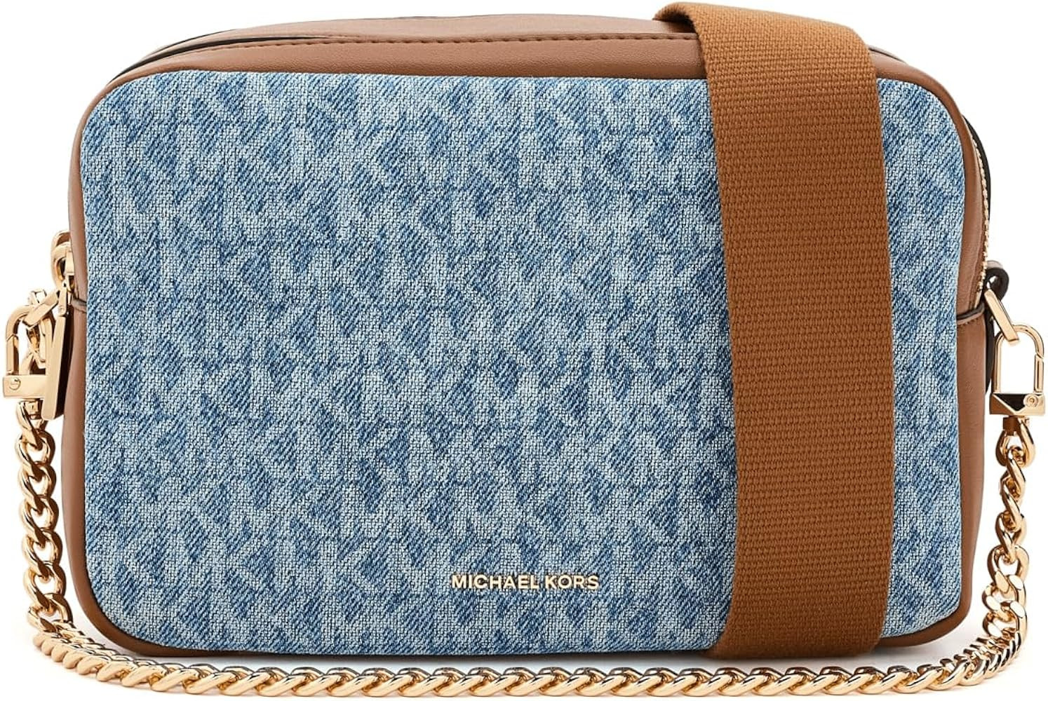 Michael Kors Women's Bryant Medium Double Zip Chain Camera Crossbody Bag | Amazon (US)