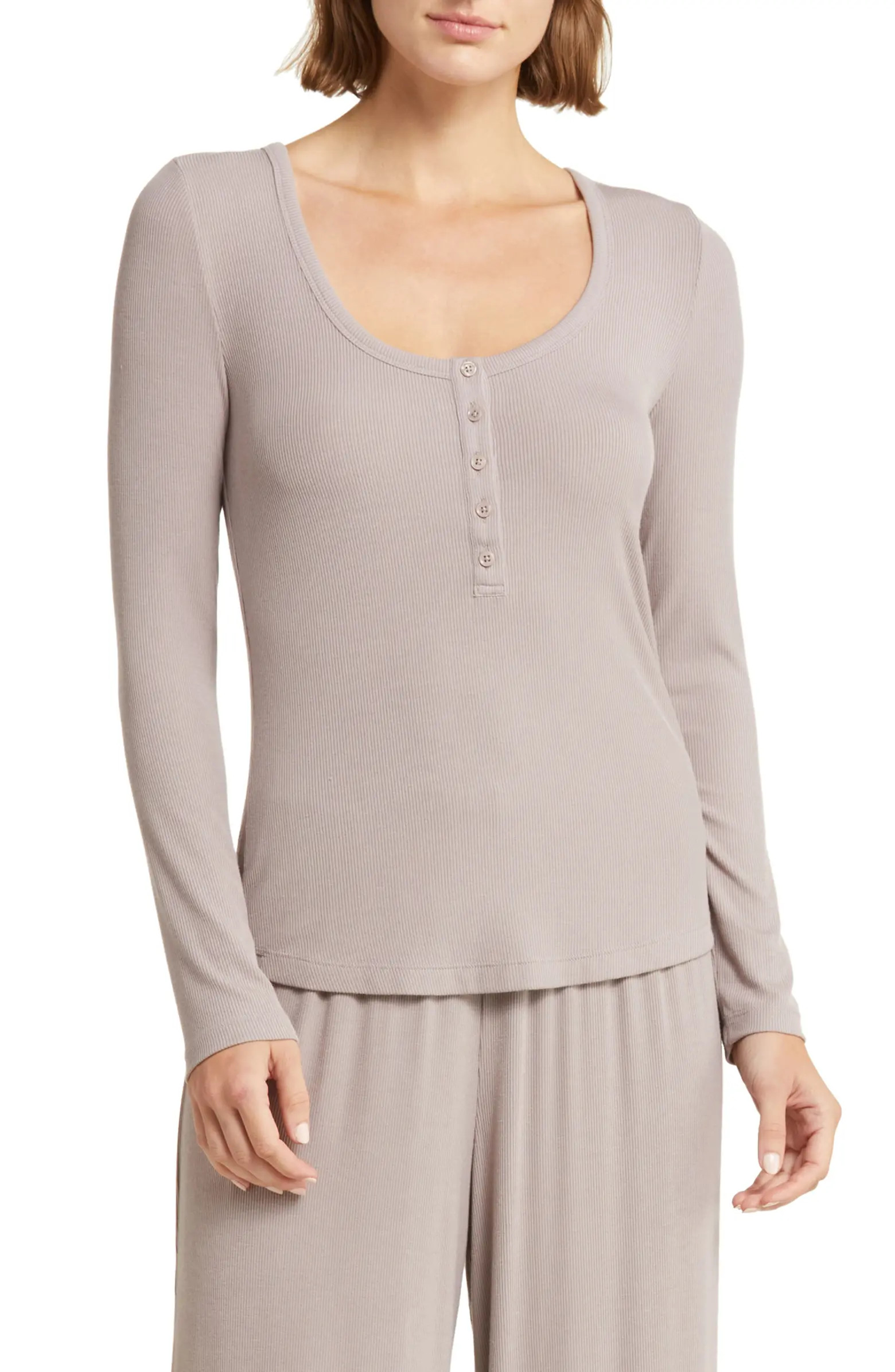 Ultrasoft Long Sleeve Rib Henley | Nordstrom