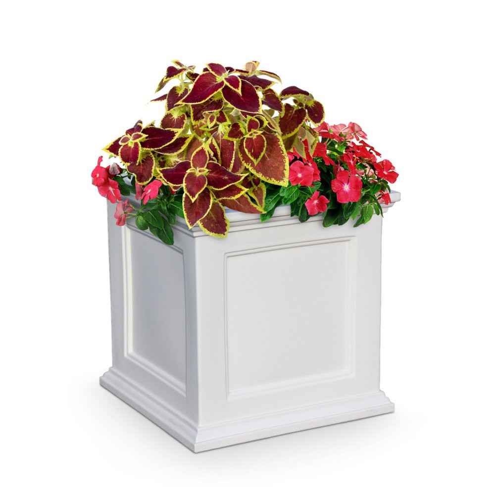 Mayne Square Polyethylene Fairfield Patio Planter | Hayneedle