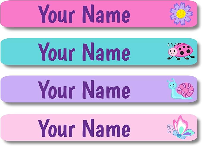Personalized Labels for Kids (120 Labels) - Waterproof Dishwasher Safe Peel and Stick Labels are ... | Amazon (US)
