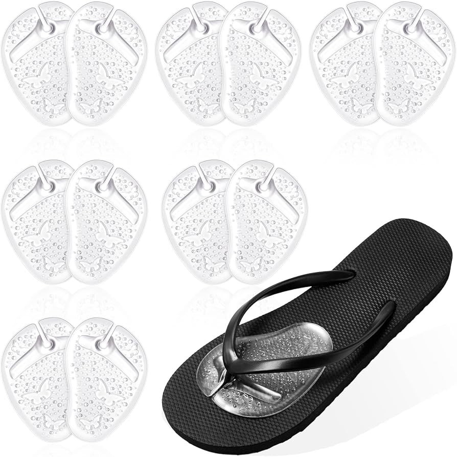6 Pairs Gel Pads for Thong Sandals Toe Protectors Metatarsal Forefoot Cushion Inserts Foot Pads N... | Amazon (US)