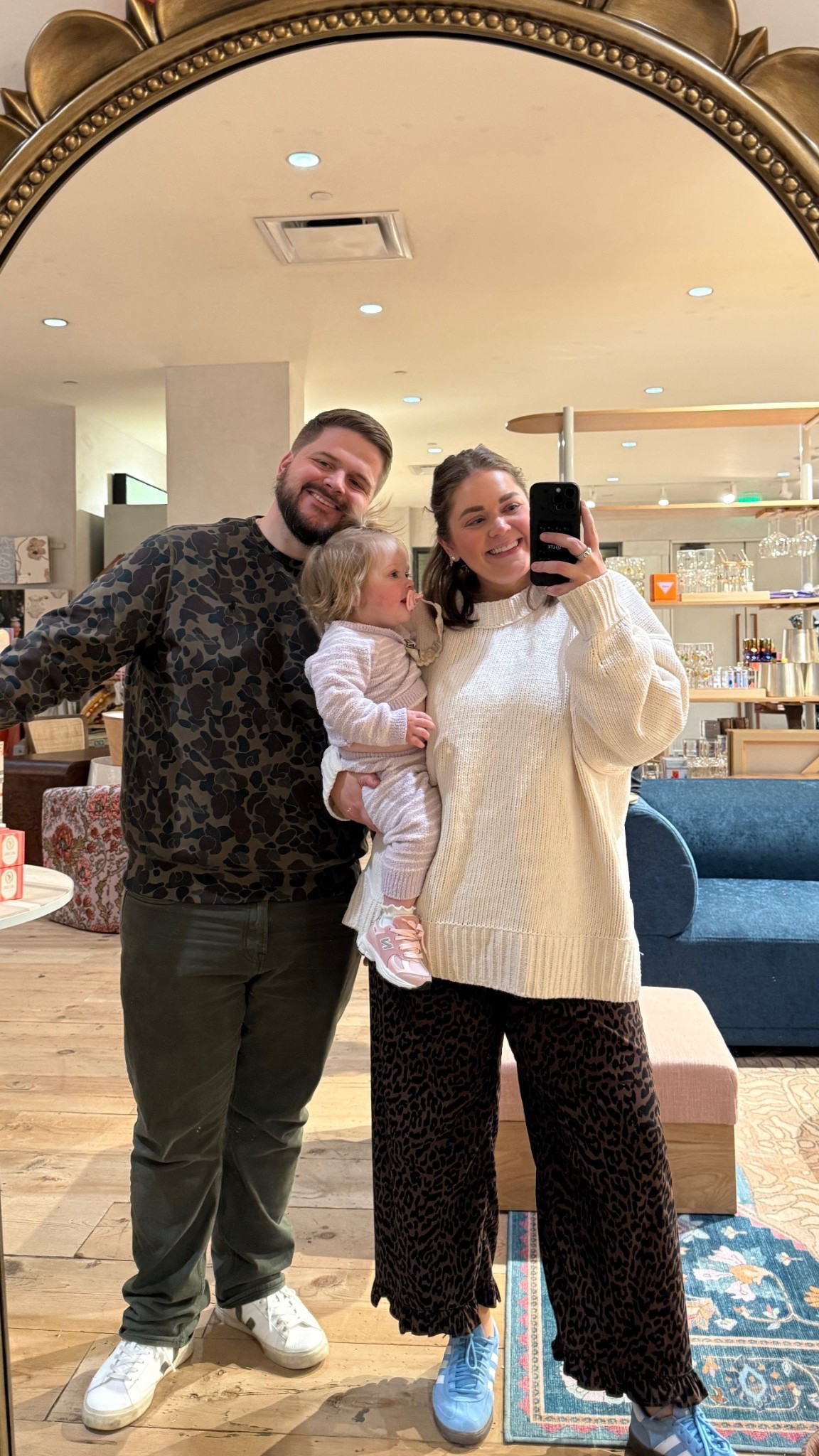 Family mall date outfits. Wearing xxl in sweater for oversized fit and 16 in leopard pants 

#LTKMens #LTKBaby #LTKPlusSize