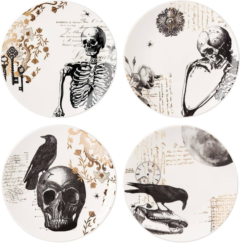 LENOX Vintage Halloween Dessert Plates, Set of 4, 3.85, Gold,White | Amazon (CA)