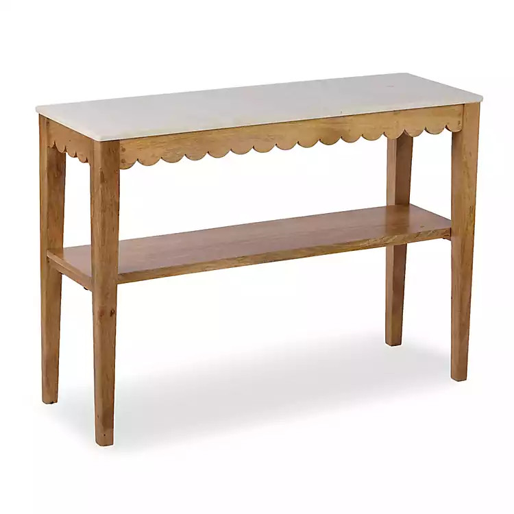 Marble and Wood Ayla Console Table | Kirklands