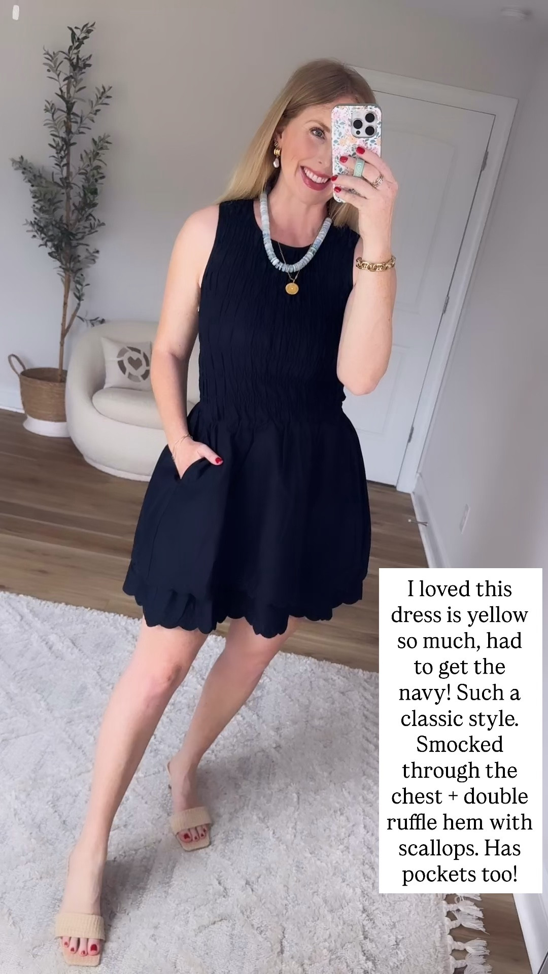 Walmart try on, free assembly, smocked navy dress

#LTKootd #LTKmomlife