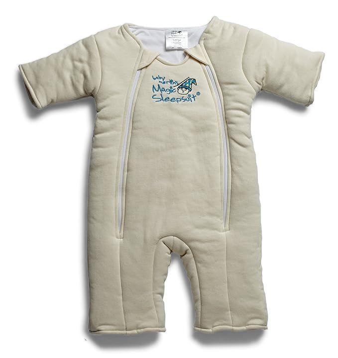 Baby Merlin's Magic Sleepsuit - Swaddle Transition Product - Cotton - Cream - 6-9 Months | Amazon (US)
