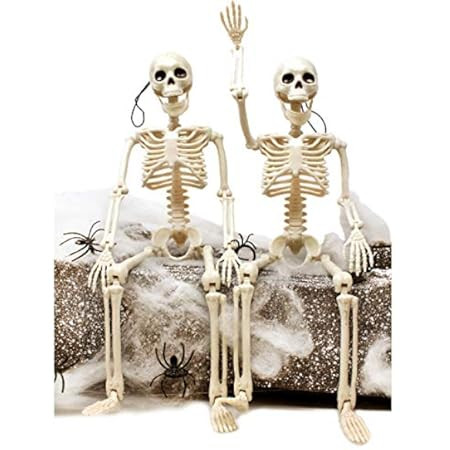 Halloween Skeletons, Halloween Decorations Skull 16" Full Body Realistic Faux Human Skeleton Hallowe | Amazon (US)