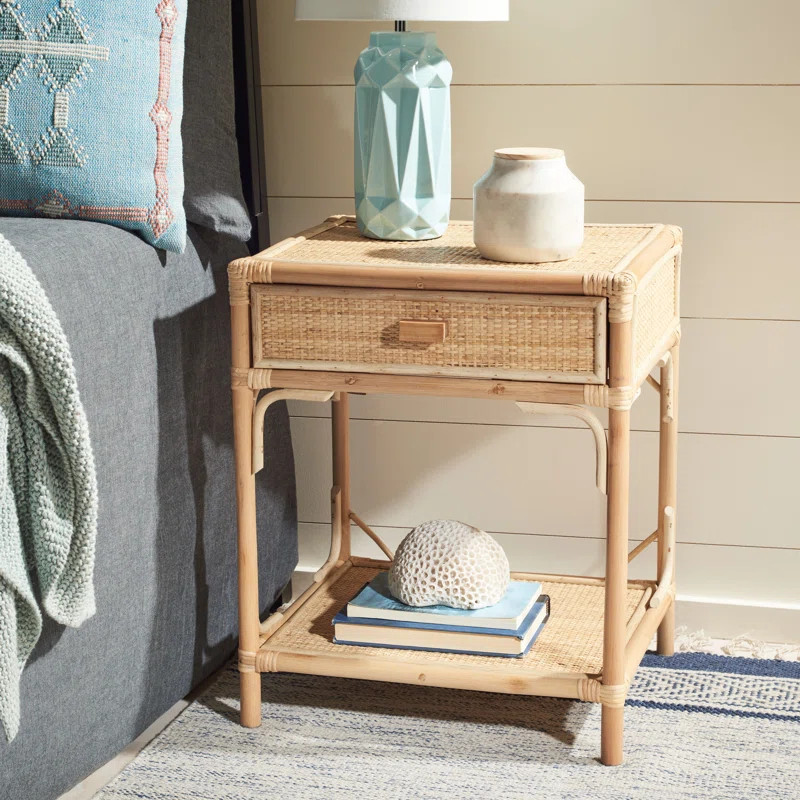 Bayou Breeze Boatner 1 - Drawer Wicker Nightstand & Reviews | Wayfair | Wayfair North America
