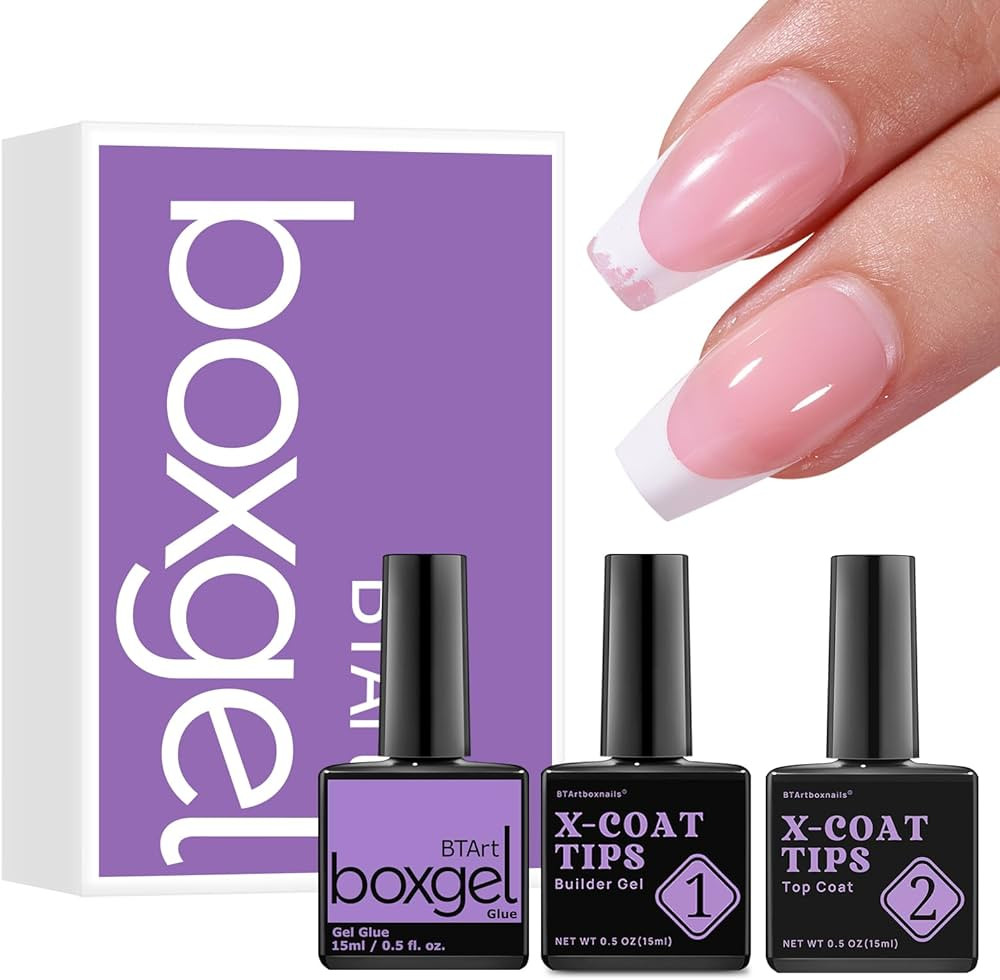 btartboxnails Nail Tips Builder Gel Set - 15ml Nail Tip Builder Gel 15ml Top Coat with Gel Nail G... | Amazon (US)