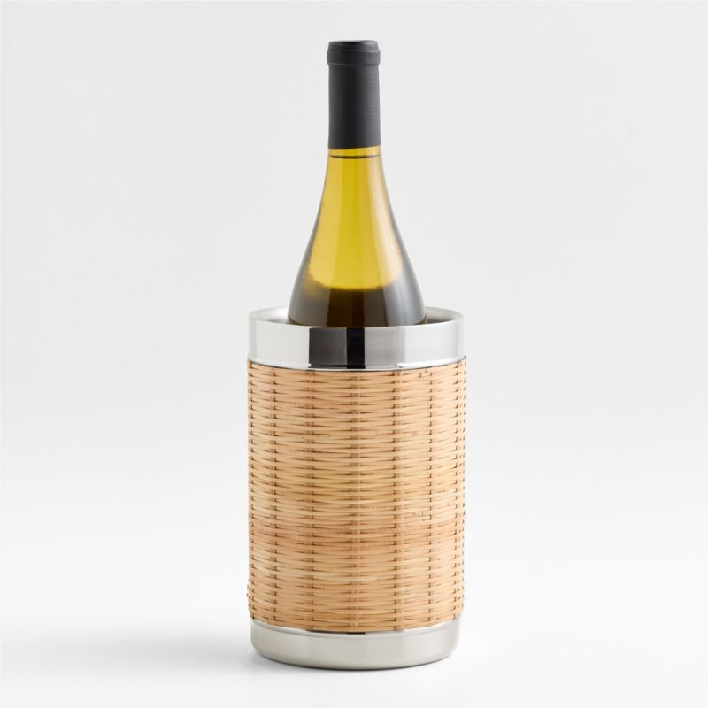 Amici Wicker Wine Cooler + Reviews | Crate & Barrel | Crate & Barrel