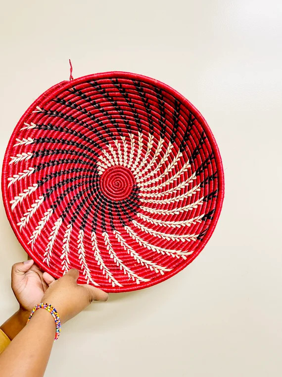 Boho Wall Decor LARGE Decorative Basket Raffia Basket | Etsy | Etsy (US)