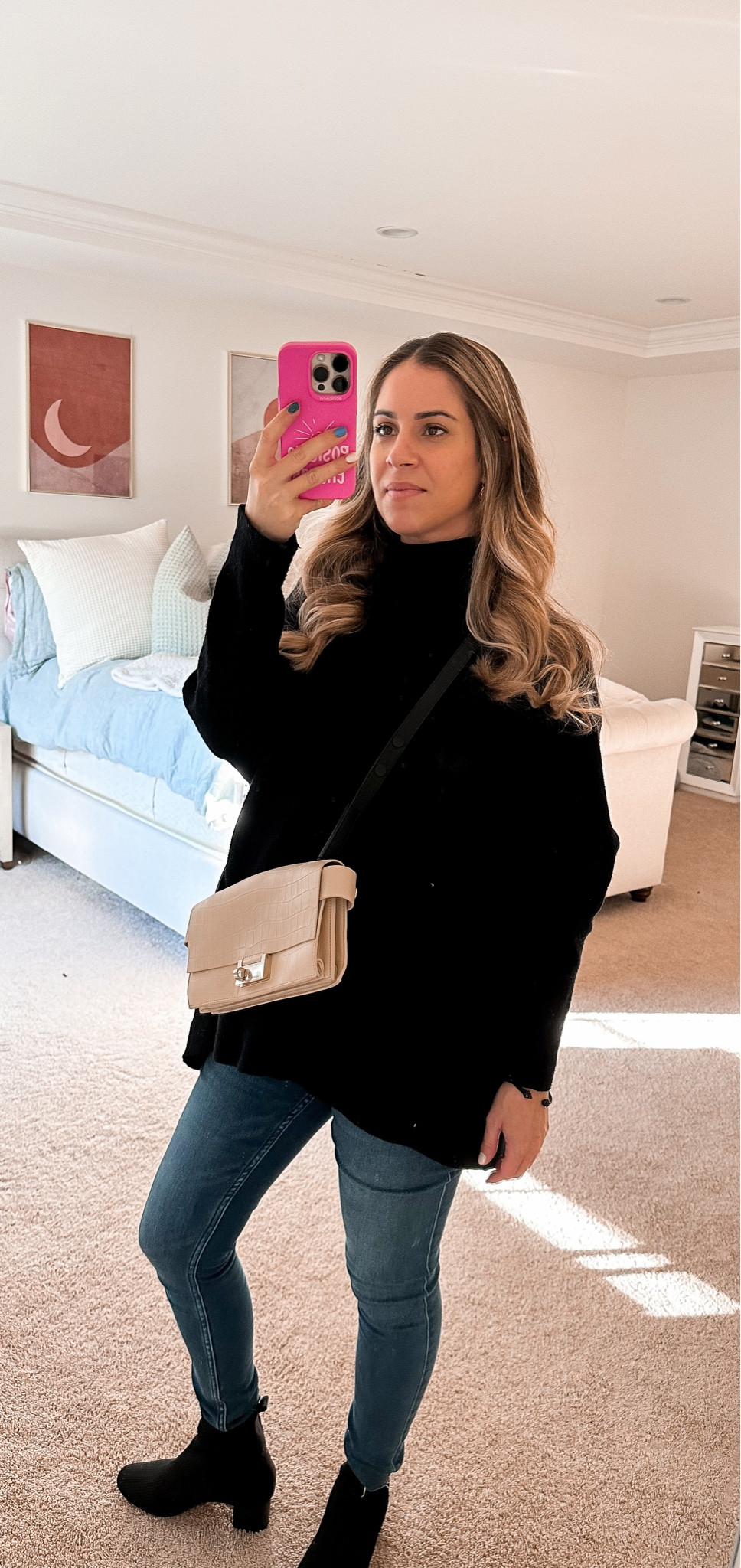 A maternity jeans look!

Black Knit Sweater: Amazon
Jeans: Abercrombie
Memory Foam Booties: Amazon
Bag: ALLSAINTS
Gold Hoop Earrings: Amazon

#LTKbump #LTKFind #LTKitbag