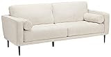 Signature Design by Ashley Caladeron Mid-Century Modern Chenille Sofa, Off-White | Amazon (US)