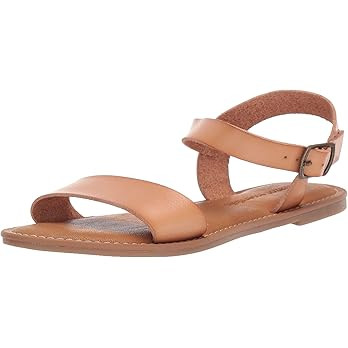 Amazon.com: Amazon Essentials Women's Two Strap Buckle Sandal, Natural, 8 : Clothing, Shoes & Jew... | Amazon (US)
